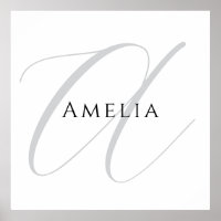 Chique naam monogram initiaal letter kalligrafie