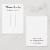 Chique naam Zwart Wit Haar Clip Display Visitekaartje (Voorkant / Achterkant)