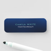 Chique Nachtblauw Elegant Professioneel Naamplaatje (In situ)
