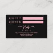 Chique nagelsalon Verwijs een vriend Verwijzing Ka Klantenkaartje (Achterkant)