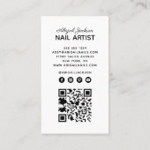 Chique Nail Art QR Code Website Visitekaartje (Achterkant)