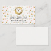 Chique namaak goud geborsteld | Glitter polka patr Visitekaartje (Voorkant / Achterkant)