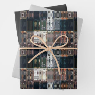 Chique namaak mozaïek grijs terracotta ontwerp inpakpapier vel