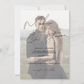 Chique namen script kalligrafie foto bruiloft kaart (Voorkant)