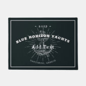 Chique nautische anker gepersonaliseerde boot kapi deurmat (Voorkant)