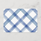 Chique Nautische Donkerblauwe Strik Bruiloft Informatiekaartje (Achterkant)