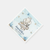 Chique nautische Schattigee olifant jongen Baby sh Servet (Hoek)