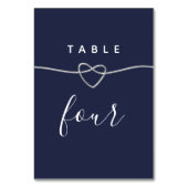 Chique Navy Blauwe Bruiloft Kaart (Voorkant)