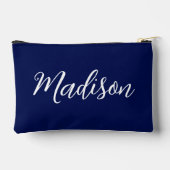 Chique Navy Blauwe Naam Aangepast Handgeschreven S Etui (Achterkant)