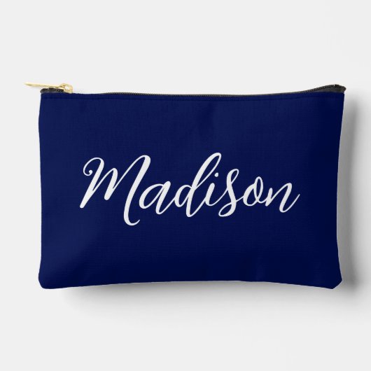 Chique Navy Blauwe Naam Aangepast Handgeschreven S Etui (Voorkant)