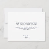 Chique Navy Blue Afstudeerder Pet Afstuderen Dank  Bedankkaart (Achterkant)