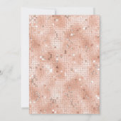 Chique Navy Blue en Roos Gold Glitter Vrijgezellen Kaart (Achterkant)