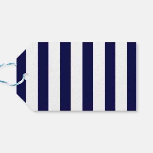 Chique Navy Blue Geniet van bruiloft gunst Labels Cadeaulabel (Achterkant Horizontaal)