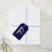 Chique Navy Blue Geniet van bruiloft gunst Labels Cadeaulabel (Met Touw)