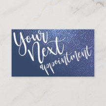 Chique Navy Blue Glitter Gradient Typografie