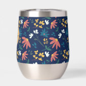 Chique Navy Geel Monogram Bloemen Patroon Custom (Achterkant)