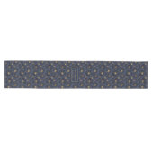 Chique Navy Goud Botanische Tafelstijl Medium Tafelloper (Horizontaal)