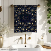 Chique Navy Goud Handdoeken Elegante Aangepaste Ca