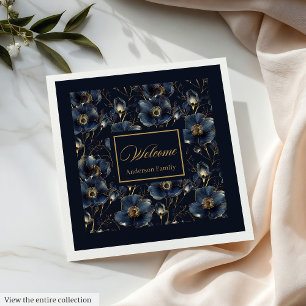 Chique Navy Gouden Servetten Elegante Aangepaste C