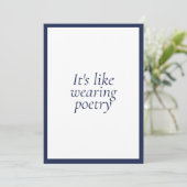 Chique Navy Mode Stylist / Influencer Note Kaart (Staand voorkant)