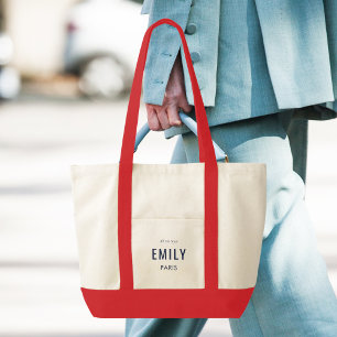 Chique Navy Red Beauty / Mode Branded Promotionele Tote Bag