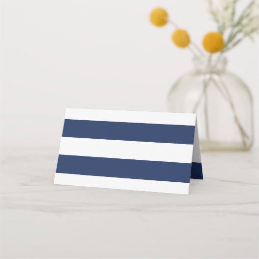 Chique Navy Stripes Plaatskaartje (Voorkant)