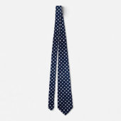 Chique Navy & Witte Tijdloze Stippen Das (Achterkant)
