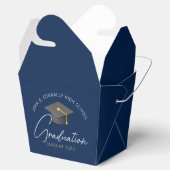 Chique Navyblauw Modern 2026 Afstudeerfeest Bedankdoosjes (Geopend)