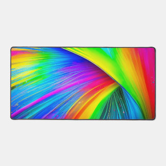 Chique neon regenboog kleuren abstract ontwerp bureaumat