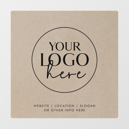 Chique nep-kraft zakelijk aangepast logo raamsticker (Vel)