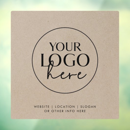 Chique nep-kraft zakelijk aangepast logo raamsticker (Vel 3)