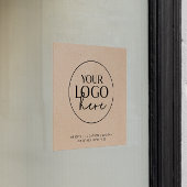 Chique nep-kraft zakelijk aangepast logo raamsticker