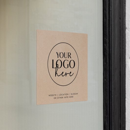 Chique nep-kraft zakelijk aangepast logo raamsticker