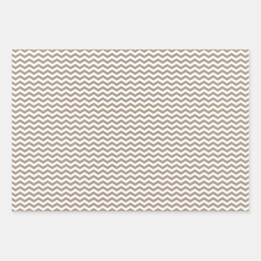 Chique nep-kraftpapier met leuke witte multi-patro inpakpapier vel (Voorkant)