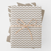 Chique nep-kraftpapier met leuke witte multi-patro inpakpapier vel