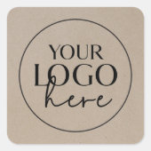 Chique nep-kraftstof aangepast logo voor kleine be vierkante sticker (Voorkant)