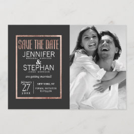 Chique Nep Rose Goud Save-the-Dates Save The Date
