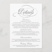 Chique nep zilverfolie huwelijksdetail sjabloon (Voorkant)