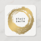 Chique Nepgoud Geborsteld Vierkante Visitekaartje (Voorkant)