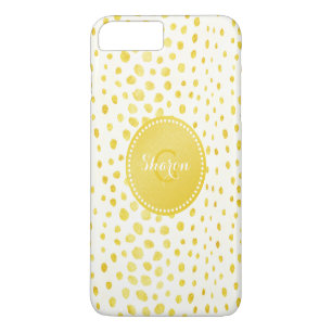 Chique nepgoud glinsterend cheetahprint monogram Case-Mate iPhone case