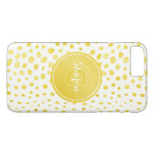 Chique nepgoud glinsterend cheetahprint monogram Case-Mate iPhone case (Achterkant (Horizontaal))