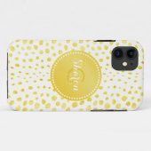 Chique nepgoud glinsterende cheetahprint monogram Case-Mate iPhone case (Achterkant (horizontaal))