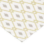 Chique neutraal geel taupe ikat diamanten patroon korte tafelloper (Hoek)