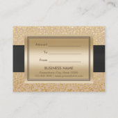 Chique Neutraal Goud Luipaard Print Cadeaubonnen Kortingskaartje (Achterkant)