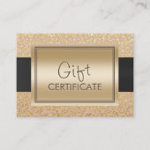 Chique Neutraal Goud Luipaard Print Cadeaubonnen Kortingskaartje (Voorkant)