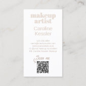 Chique Neutraal Ivoor Beige Taupe Bruin Natuurlijk Visitekaartje (Achterkant)