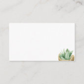 Chique Neutral Succulent Baby shower Luier Raffle Informatiekaartje (Achterkant)