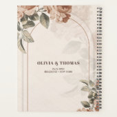 Chique neutrale aardse tinten roestige rozen herfs planner (Achterkant)