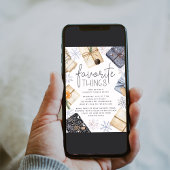 Chique Neutrale Feestelijke Favoriete Dingen Feest Kaart