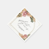 Chique Neutrale Kleuren Boho Bloem Bruiloft Servet (Hoek)